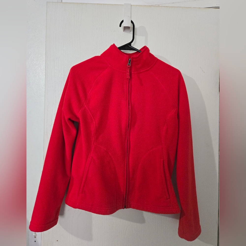 Merona XS Women's Red Fleece Jacket with Pockets.